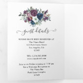 Pflaumenhochzeit Dreifach Gefaltete Einladung (Innen Erste Seite)