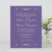 Pflaumenhochzeit Einladung (Stehend Vorderseite)