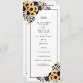 PflaumenHochzeit mit Lila Sonnenblume Programm (Vorne/Hinten)