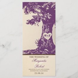 PflaumenHochzeitsprogramme für Vintage Liebe Programm