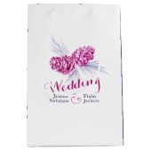 Pflaumenkistchen zeichnend Gastgeschenk Hochzeit G Mittlere Geschenktüte (Vorderseite)