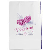 Pflaumenkistchen zeichnend Gastgeschenk Hochzeit G Mittlere Geschenktüte (Rückseite)