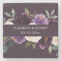 Pflaumenlila Elfenbein Aubergine Floral Hochzeit