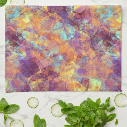 PflaumenLila Krummstoff Geschirrtuch (Gefaltet)