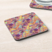 PflaumenLila Krummstoff Getränkeuntersetzer (Linke Seite)