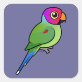 Pflaumenmännchen Quadratischer Aufkleber (Vorderseite)