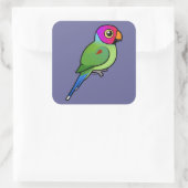 Pflaumenmännchen Quadratischer Aufkleber (Tasche)