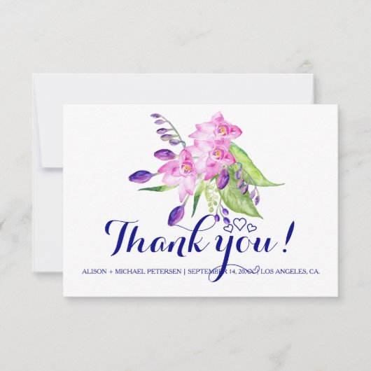 Pflaumenmarinade Hochzeitsfeier Dankeskarte (Vorderseite)