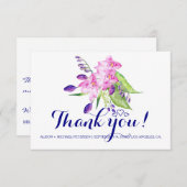 Pflaumenmarinade Hochzeitsfeier Dankeskarte (Vorne/Hinten)