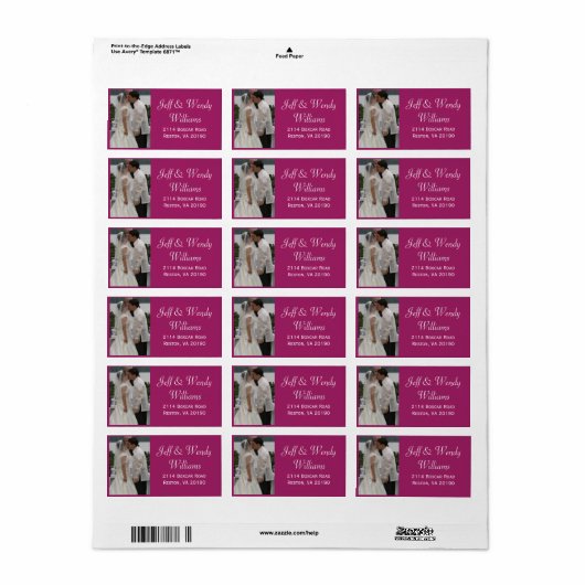 Pflaumenmarkierungen Adressaufkleber (Vorne)