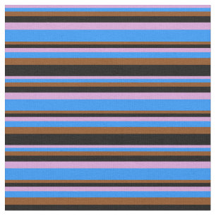 Pflaumenmuster, blau, braun und schwarz stoff