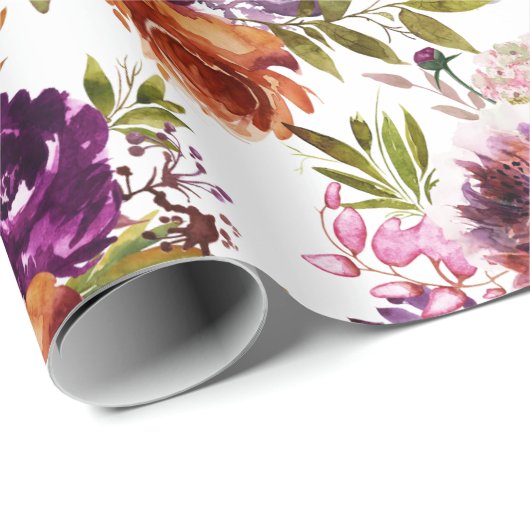 Pflaumenmuster Geschenkpapier (Rolleneckpunkt)