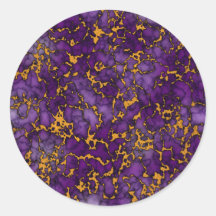 Pflaumenmuster, Lila und Gold-Marmor-Textur