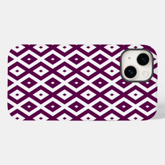 Pflaumenmuster lila und weiß Case-Mate iPhone hülle (Rückseite (Horizontal))