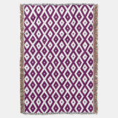 Pflaumenmuster lila und weiß decke (Vorderseite Vertikal)