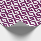 Pflaumenmuster lila und weiß geschenkpapier (Ecke)