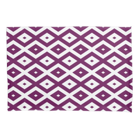 Pflaumenmuster lila und weiß kissenbezug (Vorderseite)