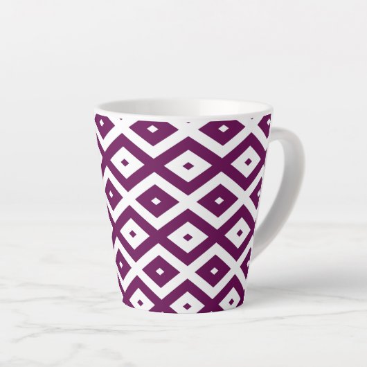 Pflaumenmuster lila und weiß milchtasse (Rechte Ecke)