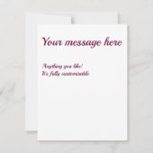 Pflaumenmuster lila und weiß RSVP karte (Rückseite)