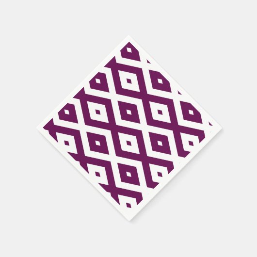 Pflaumenmuster lila und weiß serviette (Ecke)