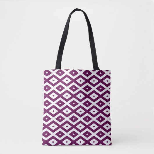 Pflaumenmuster lila und weiß tasche (Vorderseite)