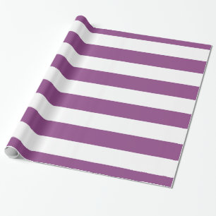 Pflaumenmuster Lila, weiß XL Streifen Geschenkpapier