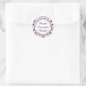 Pflaumenmuster mit Liebe Runder Aufkleber (Tasche)