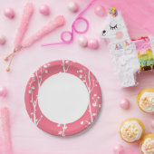 Pflaumenmuster Pappteller (Party)