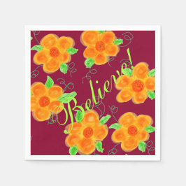 Pflaumenorange und Limon Serviette