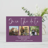 Pflaumenpaare Fotos Hochzeit Das Datum speichern Save The Date (Stehend Vorderseite)