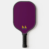 Pflaumenpaddel mit Initialen Pickleball Schläger (Vorderseite)