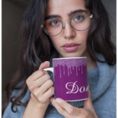 Pflaumenperfektion - Anpassbare Glitzer-Kaffeekoch Kaffeetasse