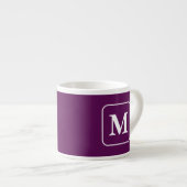 Pflaumenperfektion - Monogram Espresso Cup Espressotasse (Vorderseite Rechts)