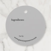 Pflaumenpreis hausgemachte Fruchtzustände Geschenkanhänger (Rückseite)