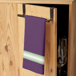 Pflaumenreste mit Pfefferminzgrün Geschirrtuch