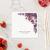 Pflaumenrosa Blumenzehen Serviette (Beispiel)