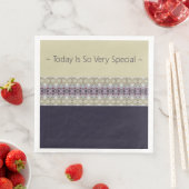 Pflaumenrosa, cremig, beige und grau serviette (Beispiel)