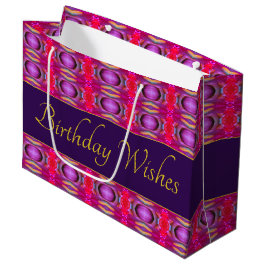 Pflaumenrosa und Gold Große Geschenktüte