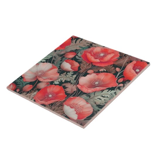 Pflaumenrot Vintag Fliese (Seite)