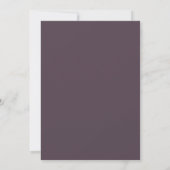 Pflaumenrote Blätterhochzeit Einladung (Rückseite)