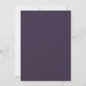 Pflaumenrote Mohn-Hochzeit Einladung (Rückseite)