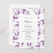 Pflaumenschichten-Blätter Einladung (Vorne/Hinten)