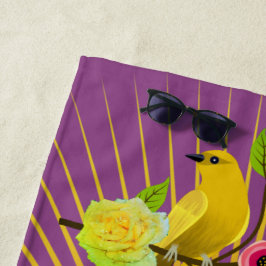 Pflaumensonnenschein und Taubentropfen Strandtuch