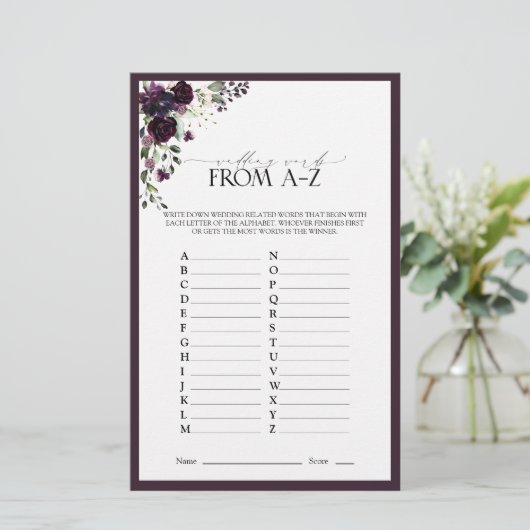 Pflaumenspiel Lila Brautparty (Stehend Vorderseite)