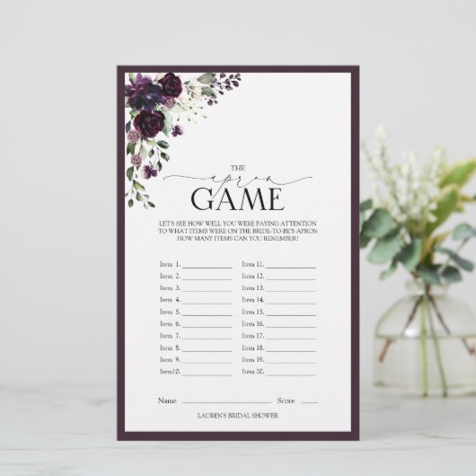 Pflaumenspiel Lila Brautparty (Stehend Vorderseite)