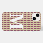 Pflaumenspülung Punkte mit Monogramm Case-Mate iPhone Hülle (Rückseite (Horizontal))