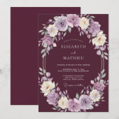 Pflaumenstatte Winterhochzeit Einladung (Vorne/Hinten)