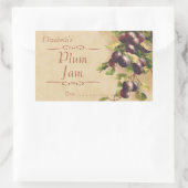 Pflaumenstau oder -c$einmachen rechteckiger aufkleber (Tasche)