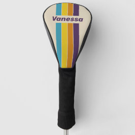 Pflaumenstaub-Regenbogen-Pin-Gestreift mit Namen Golf Headcover
