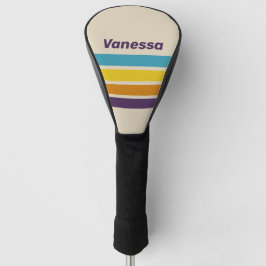 Pflaumenstaub-Regenbogen quer über Streifen mit Na Golf Headcover